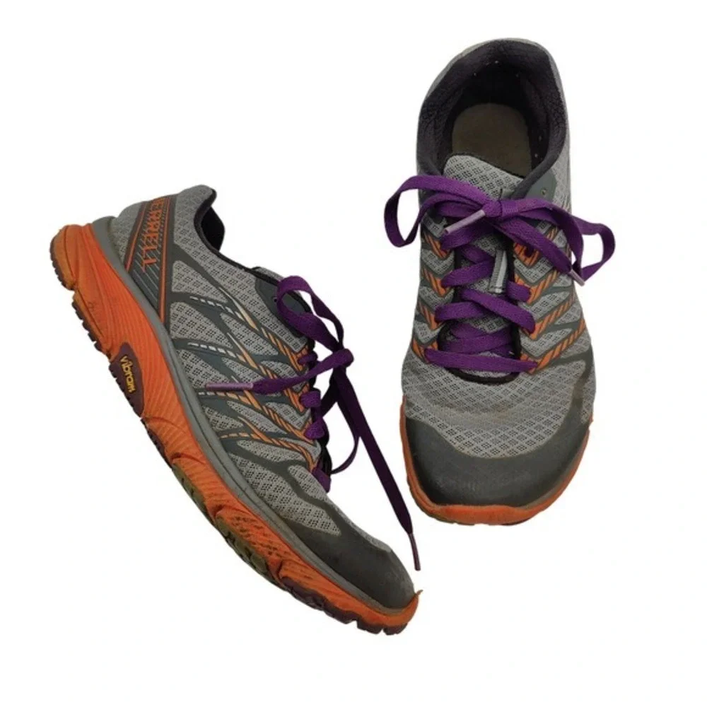 Merrell Womens Gorpcore Hiking Vibram Trail Running Shoe 7.5 Grey All Out Rush